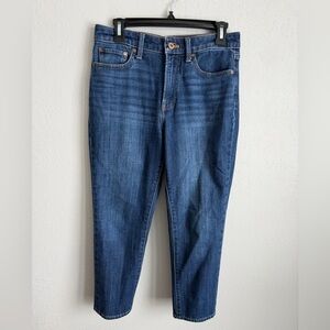 Talbots Flawless High-Waist Straight Ankle Jeans Womens 4P Dark Wash Blue Denim